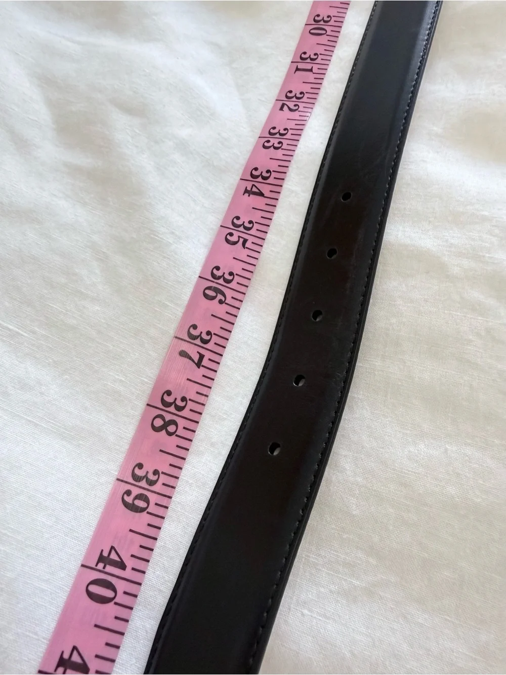 Magnanni | Mens 36 | Black Leather Belt Silver Tone Buckle | Business Preppy